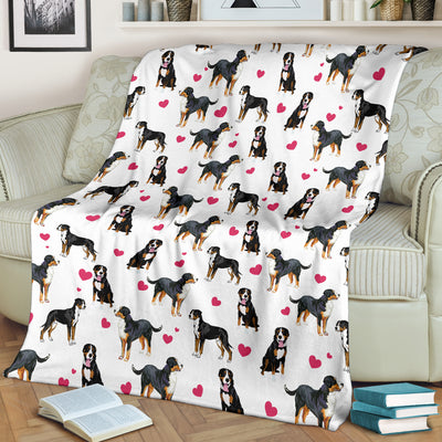 Greater Swiss Mountain Heart Blanket