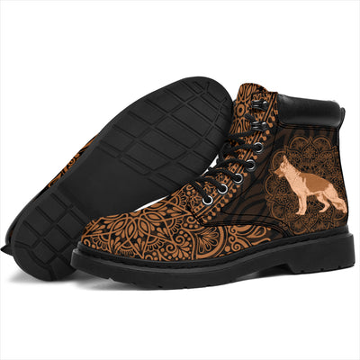 German Shepherd Mandala All-Season Boots