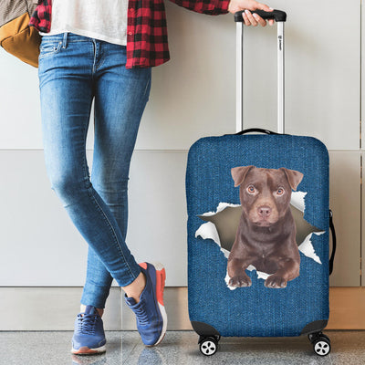 Patterdale Terrier Torn Paper Luggage Covers