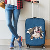 English Bulldog Torn Paper Luggage Covers