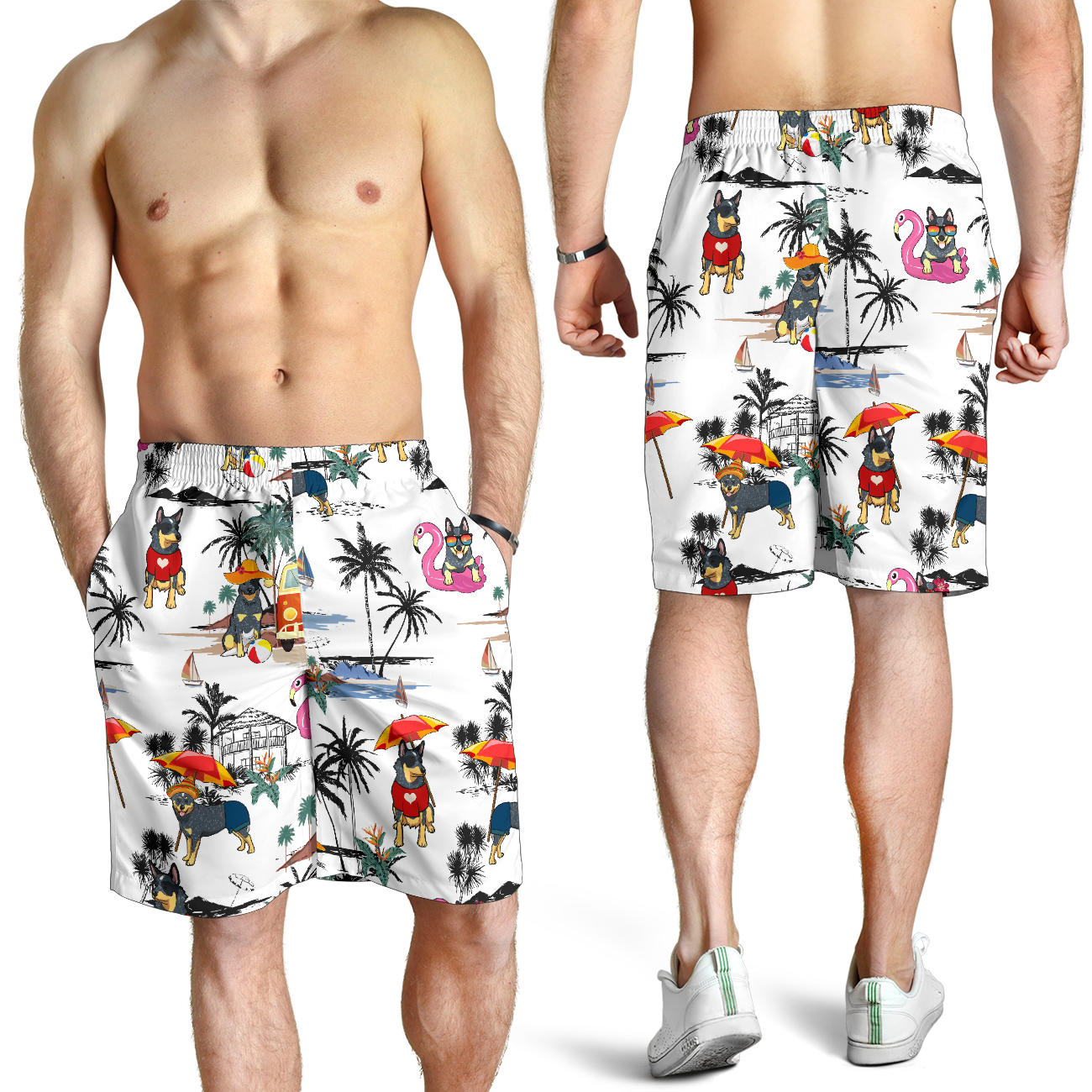 Australian Cattle Dog Summer Beach-SM