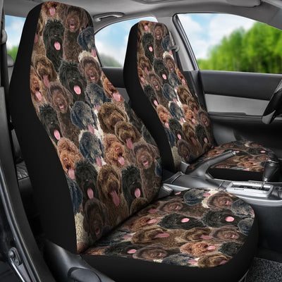 Portuguese Water Dog Full Face Car Seat Covers