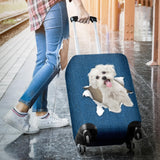 Maltese Torn Paper Luggage Covers