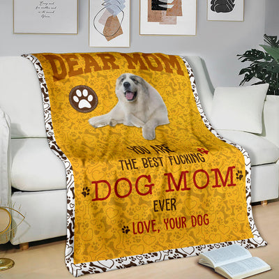 Great Pyreness-Dog Mom Ever Blanket