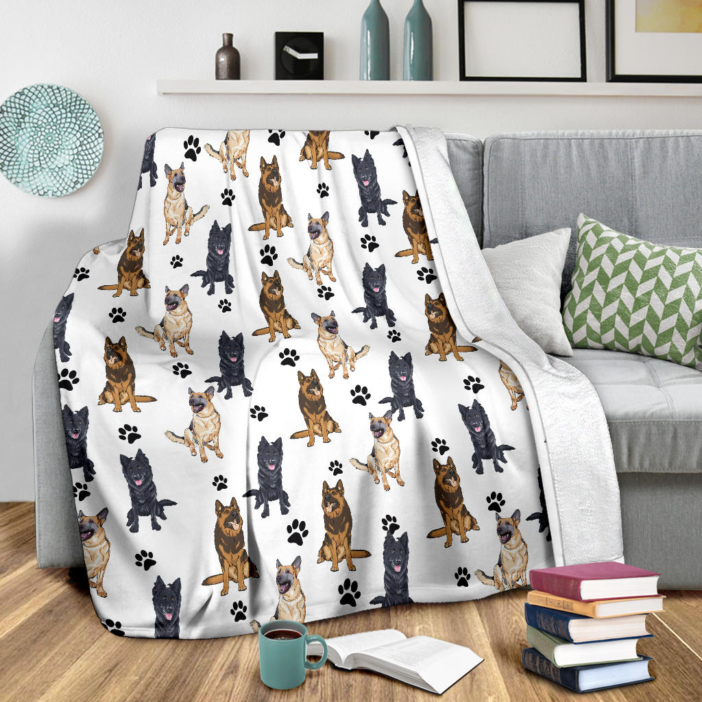 Malinois Paw Blanket