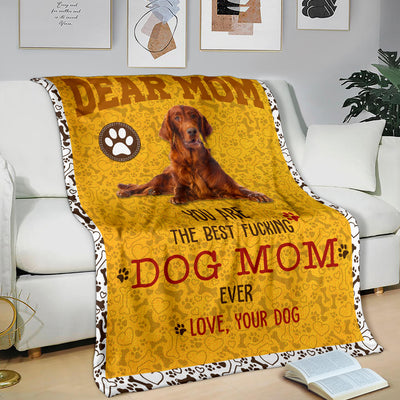 Irish Setter 2-Dog Mom Ever Blanket