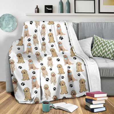 Australian Labradoodle Paw Blanket