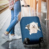 Bolognese dog Torn Paper Luggage Covers