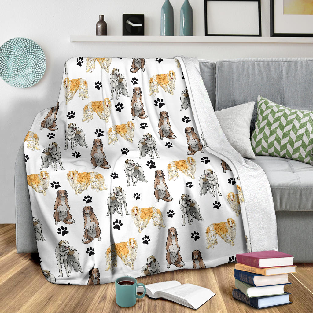 Borzoi Paw Blanket
