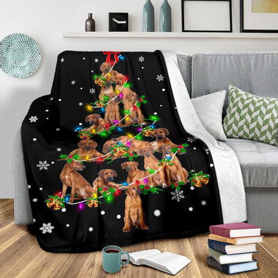 Rhodesian Ridgeback Christmas Tree Blanket