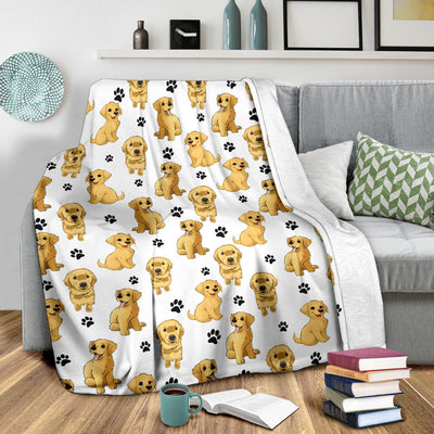 Golden Retriever Paw Blanket