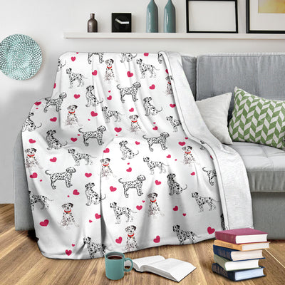 Dalmatian Heart Blanket