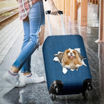 King Charles Spaniel Torn Paper Luggage Covers