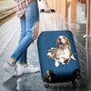 Beagle Torn Paper Luggage Covers