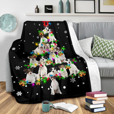 Parson Russell Terrier Christmas Tree Blanket