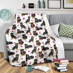 Rottweiler Heart Blanket