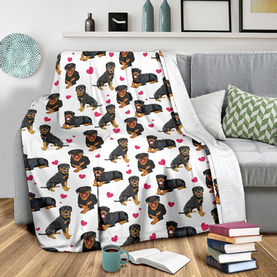 Rottweiler Heart Blanket