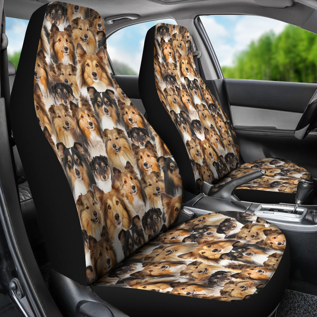 Shetland Sheepdog Full Face Car Seat Covers