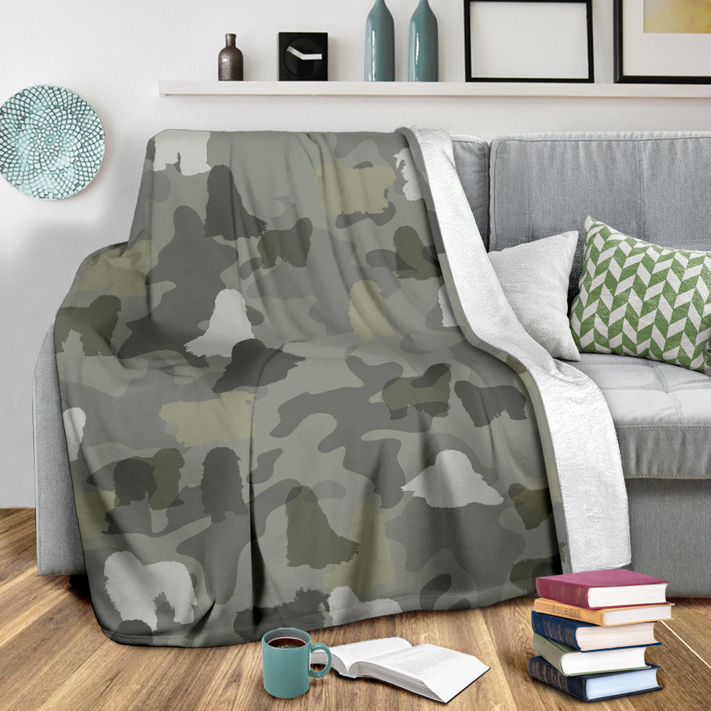 Bergamasco Shepherd Camo Blanket