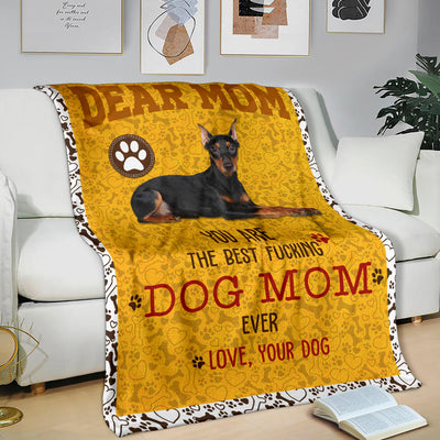 Miniature Pinscher 2-Dog Mom Ever Blanket