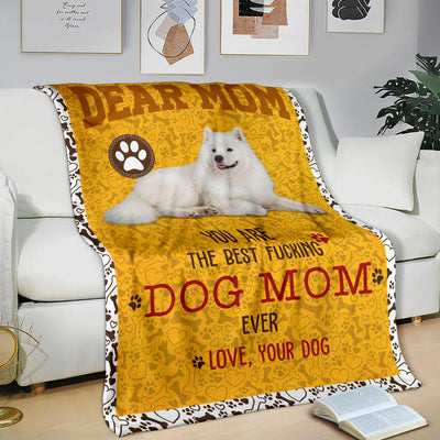 Samoyed-Dog Mom Ever Blanket