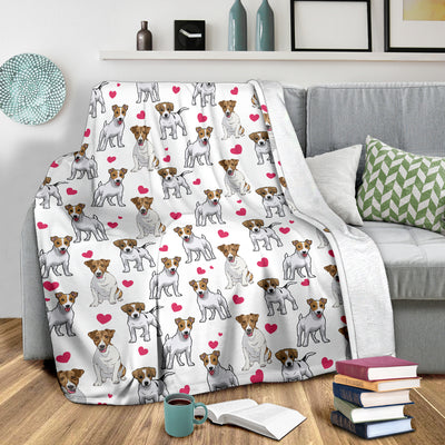 Jack Russell Terrier Heart Blanket