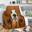 Basset Hound Face Hair Blanket