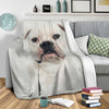 American Bulldog Face Hair Blanket