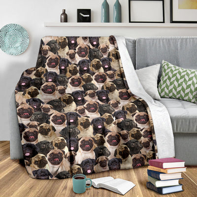 Pug Full Face Blanket
