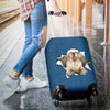 Clumber Spaniel Torn Paper Luggage Covers