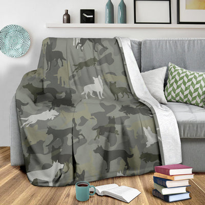 Australian Kelpie Camo Blanket