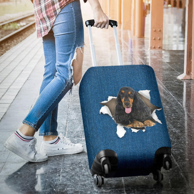 Cocker Spaniel Torn Paper Luggage Covers