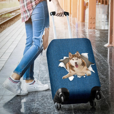 Husky Torn Paper Luggage Covers