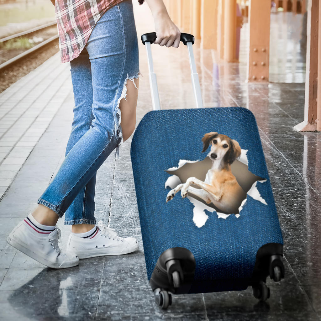 Samoyed Torn Paper Luggage Covers