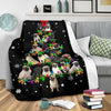Pug Christmas Tree Blanket