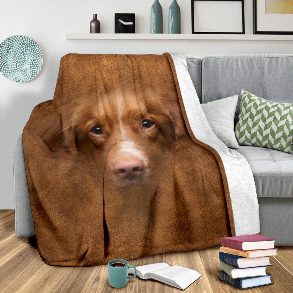 Nova Scotia Duck Tolling Retriever Face Hair Blanket