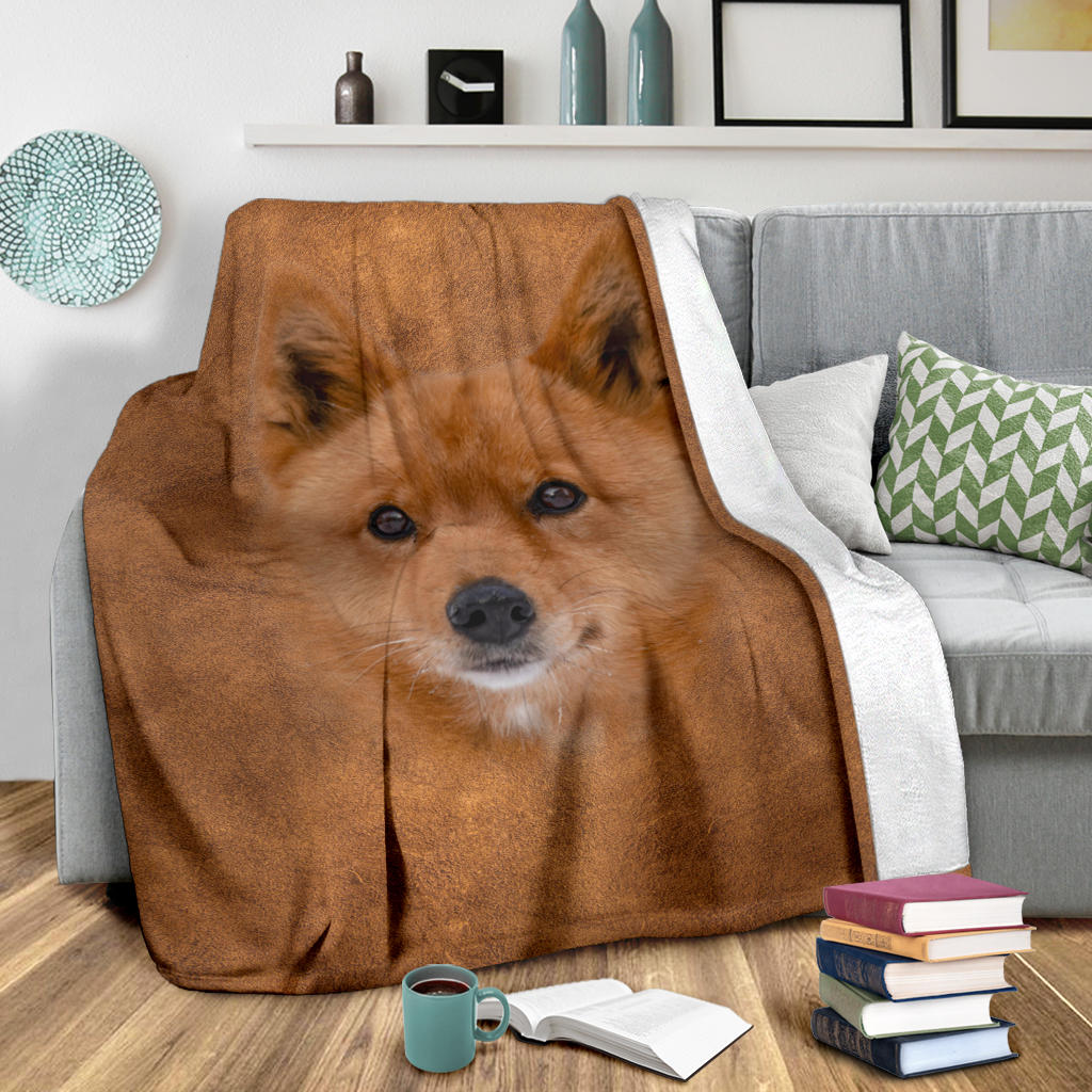 Finnish Spitz Face Hair Blanket