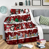 Boston Terrier Snow Christmas Blanket