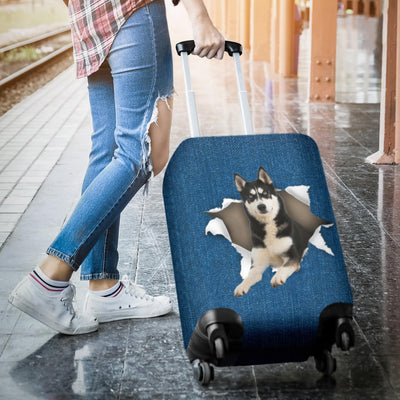 Husky Torn Paper Luggage Covers