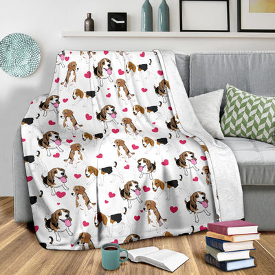Beagle Heart Blanket