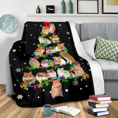 Hamster Christmas Tree Blanket