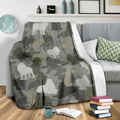 English Cocker Spaniel Camo Blanket