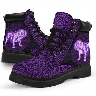 English Bulldog Mandala All-Season Boots