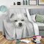 American Eskimo Face Hair Blanket