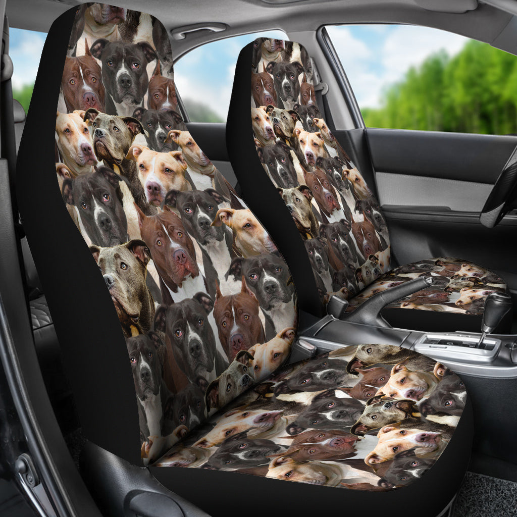 American Pit Bull Terrier Full Face Car Seat Covers