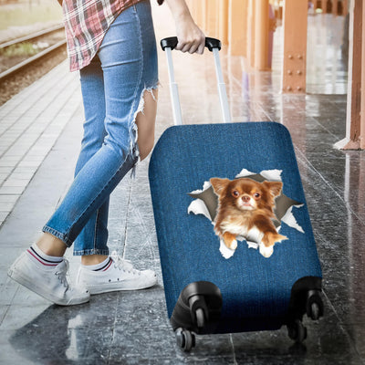 Chihuahua Torn Paper Luggage Covers