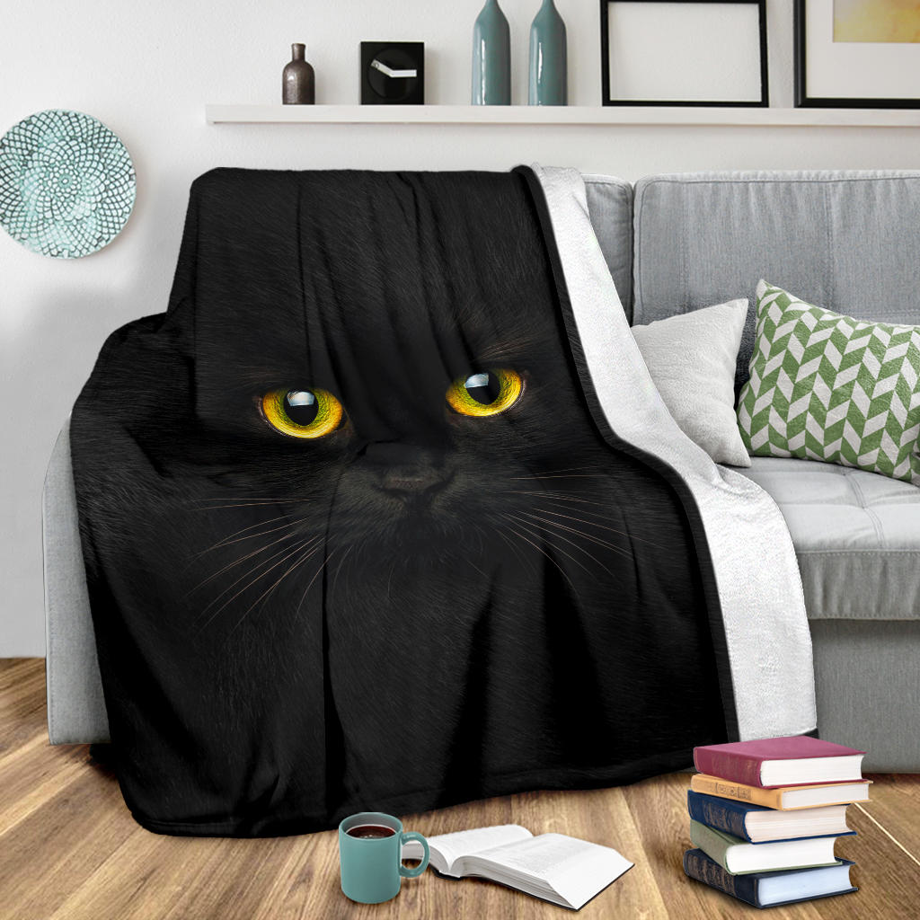 Cat Black Face Hair Blanket