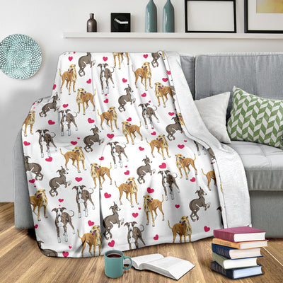 Sighthound Heart Blanket