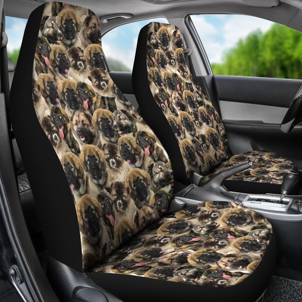 Caucasian Shepherd Dog Full Face Car Seat Covers