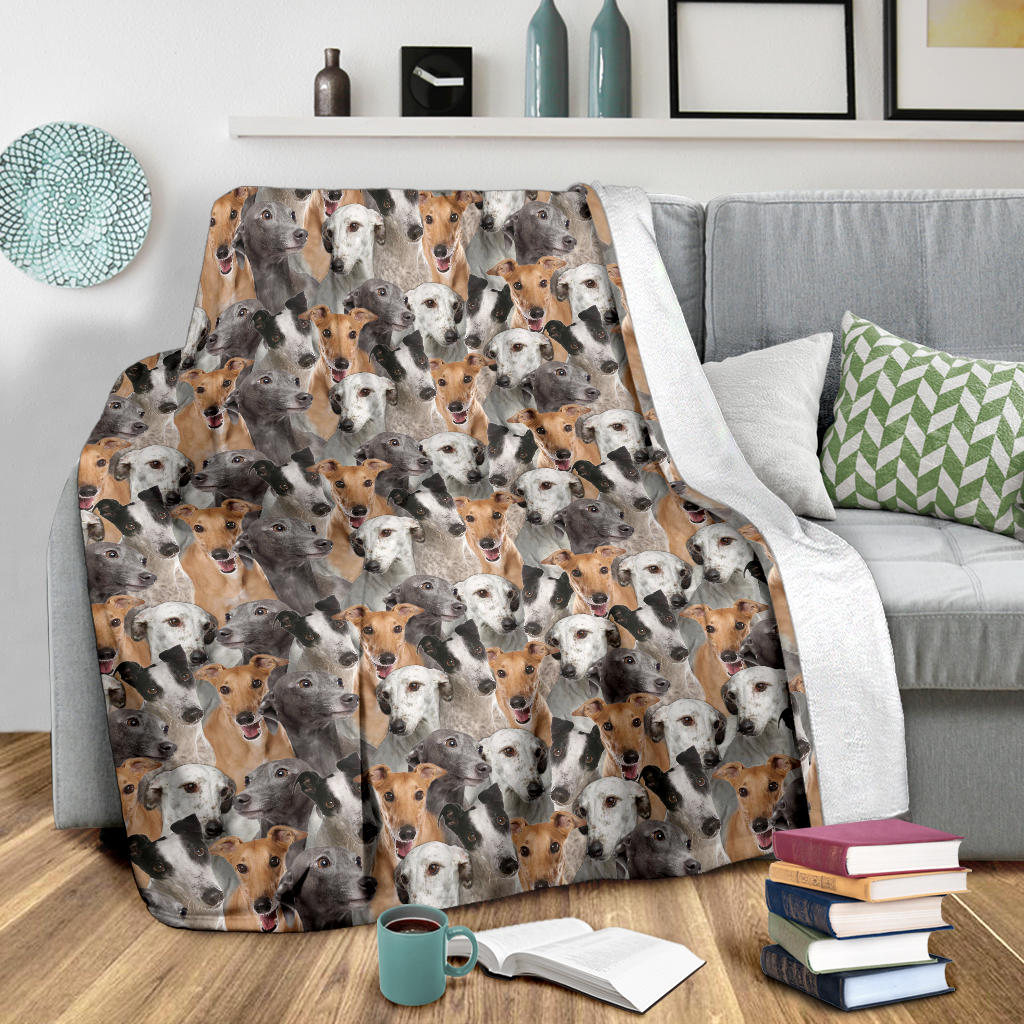 Greyhound Full Face Blanket